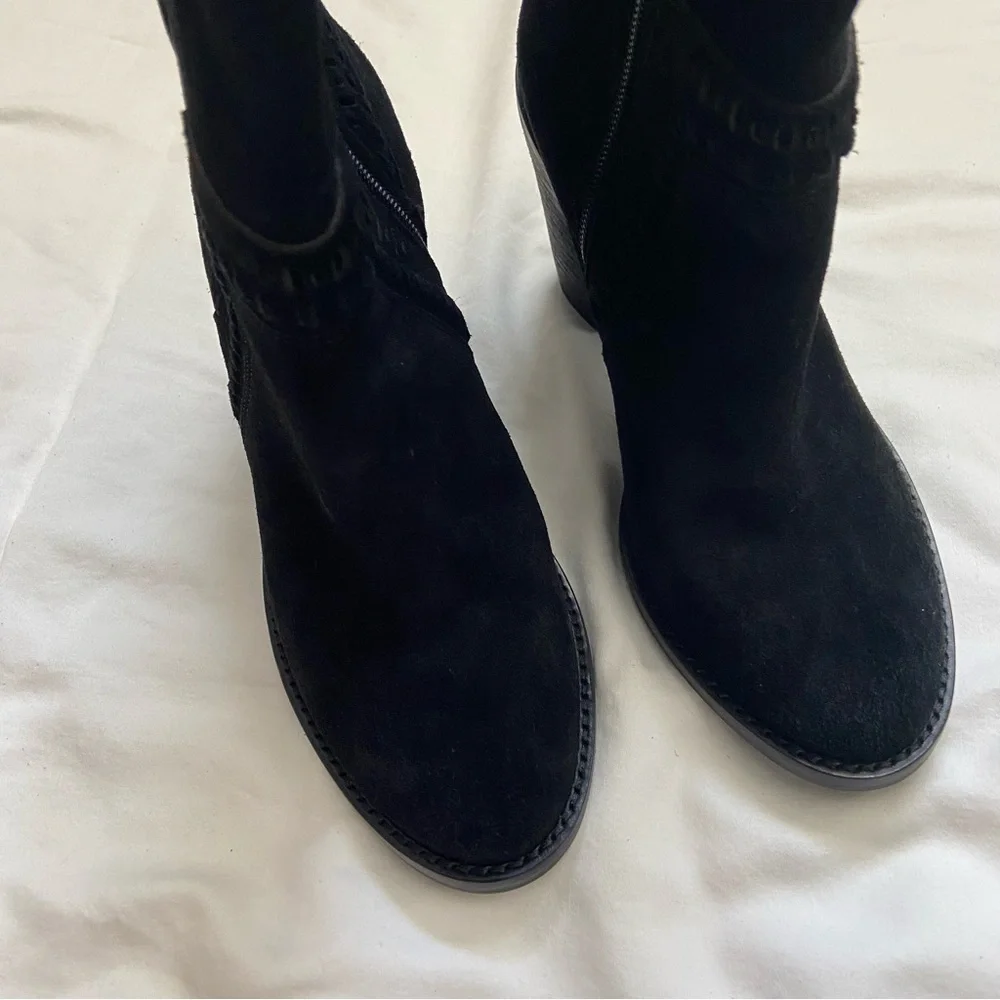 Vince Camuto Madolee Black Suede Over the Knee Boot